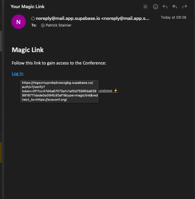 Magic Link URL